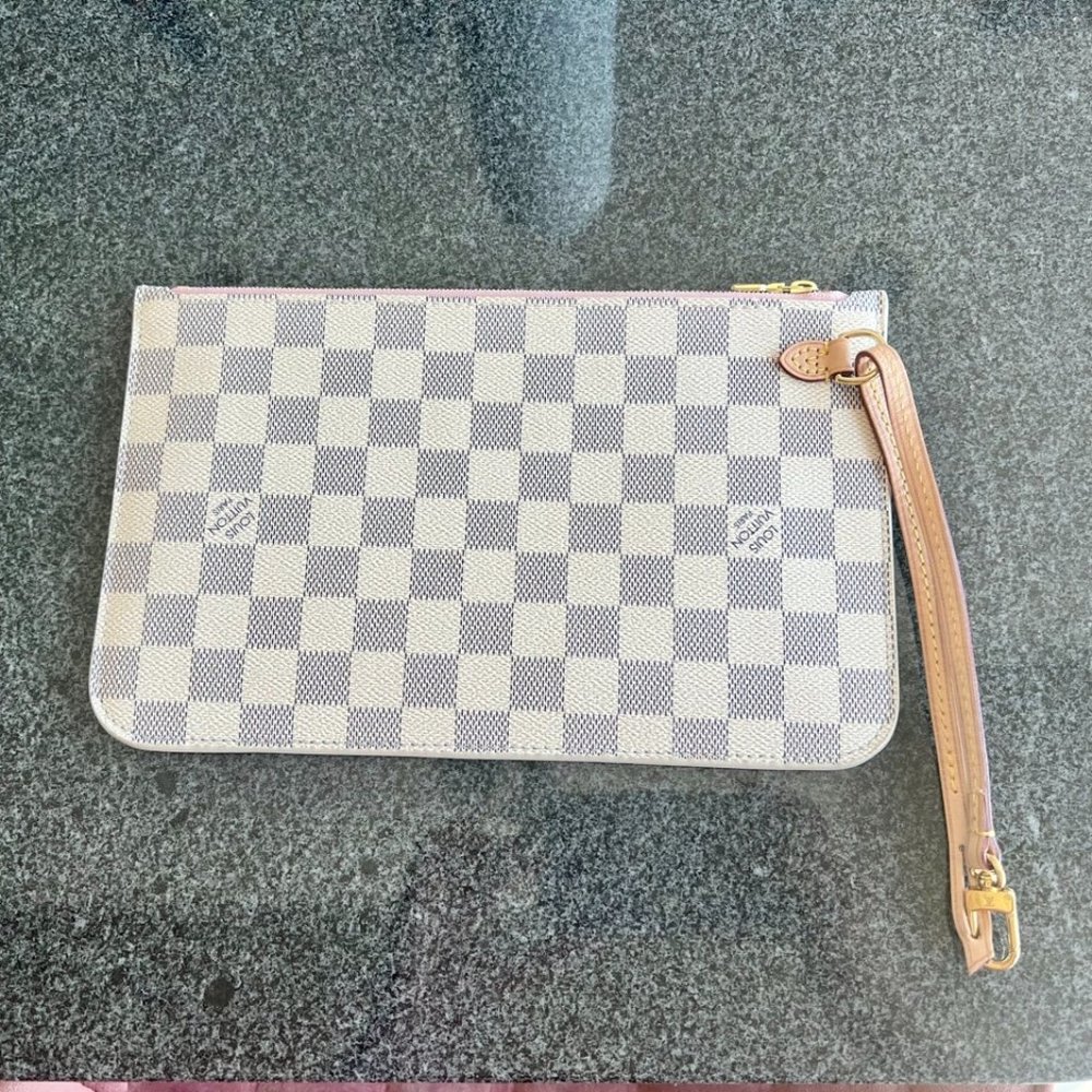 Louis Vuitton Damier Azur Pochette Rose Ballerine